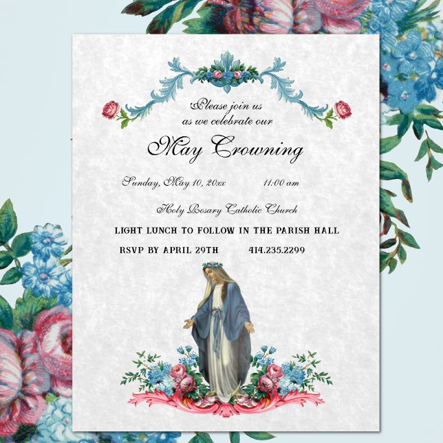 Invitación Virgen Católica María puede coronar evento religio (Subido por el creador)