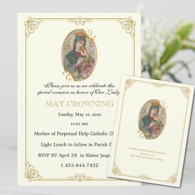 Invitación Virgen Católica María puede coronar evento religio (Subido por el creador)