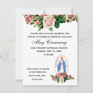 Invitación Virgen Católica María puede coronar evento religio