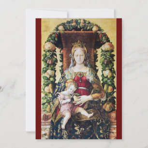 Invitación VIRGEN CON HIJO rojo