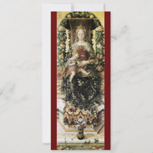 Invitación VIRGEN CON HIJO rojo