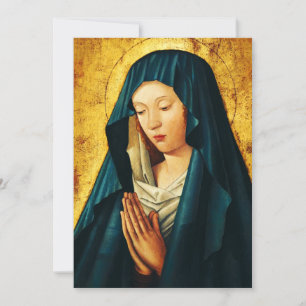 Invitación Virgen en oración de Riga