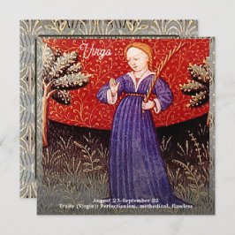 Invitación Virgo la fiesta de cumpleaños del Rótulo Virgin Zo