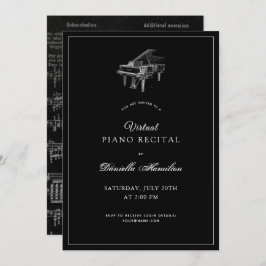 Invitación virtual al piano negro clásico