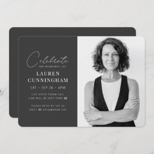 Invitación Virtual Celebra Su Vida Moderna Foto Simple