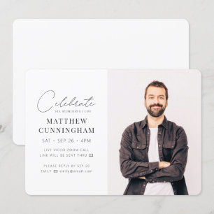 Invitación Virtual celebra su vida moderna y simple foto