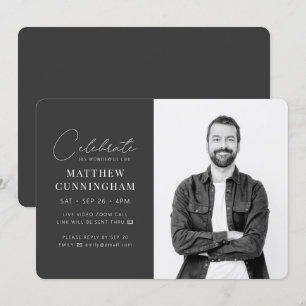 Invitación Virtual celebra su vida moderna y simple foto