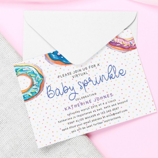 Invitación virtual de Baby Shower a Donuts y Sprin (Subido por el creador)