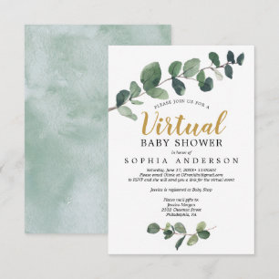 Invitación virtual de Baby Shower a Eucalyptus