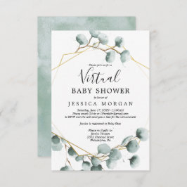 Invitación virtual de Baby Shower a Eucalyptus Gre