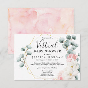 Invitación virtual de Baby Shower a la vegetación 