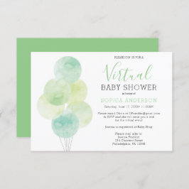 Invitación virtual de Baby Shower a los globos acu