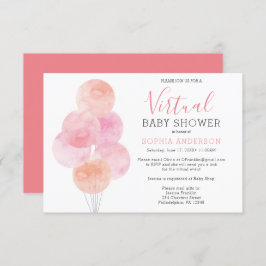 Invitación virtual de Baby Shower a los globos acu