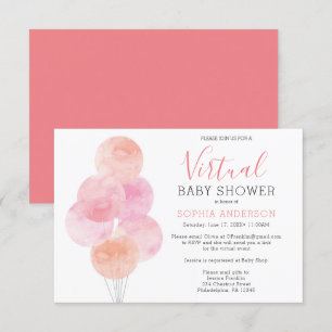 Invitación virtual de Baby Shower a los globos acu