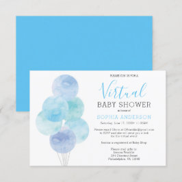 Invitación virtual de Baby Shower a los globos acu
