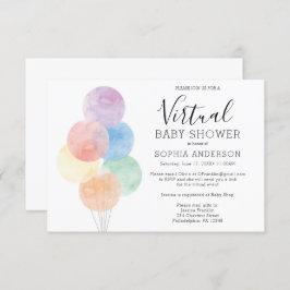 Invitación virtual de Baby Shower a los globos acu