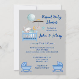 Invitación virtual de Baby Shower Boy