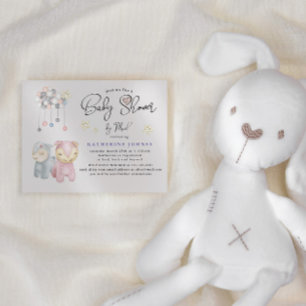 Invitación virtual de Baby Shower de Pastel Plush 