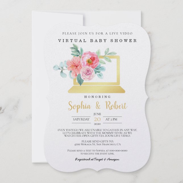 Invitación virtual de Baby Shower VB10 (Anverso)