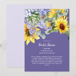 Invitación Virtual de Boda Lila y Girasol