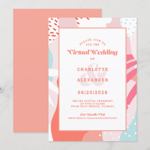 Invitación Virtual en Línea   Abstracto Geométrico Moderno Co