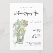 Virtual Happy Hour Social Distance Cocktail Fiesta