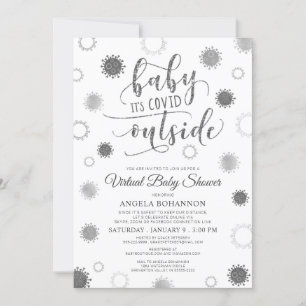 Invitación Virtual Online Baby Shower Baby It COVID Outside