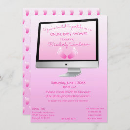 Invitación Virtual Online Long Distance Shower Baby Feet