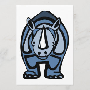 Invitación Virus azul del rinoceronte