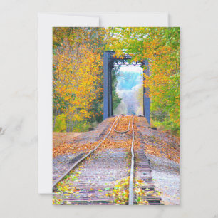 Invitación visión de ferrocarril de otoño