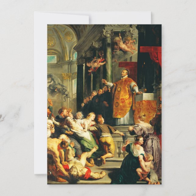 Invitación Visión de Ignacio por Pedro Pablo Rubens (Anverso)