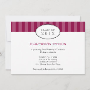Invitación Visita a clase de graduación de franjas marrones