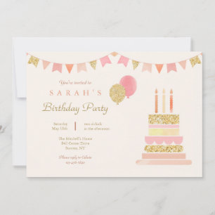 Invitación Visita de cumpleaños espumosa