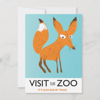 Invitación Visita el Zoológico - Edición Zorro