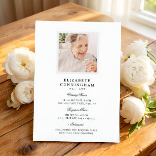 Invitación Visita Simple Moderna, Réquiem, Funeral de Entierr
