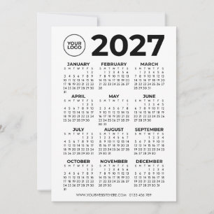 Invitación Vista de año completo Calendario empresarial logot