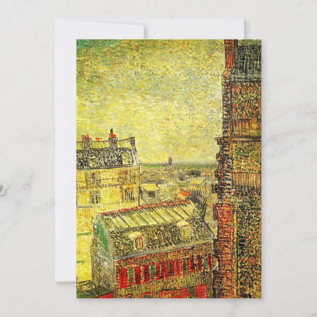 Invitación Vista de París desde la habitación de Vincent van  (Anverso)