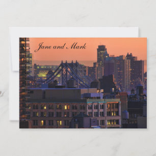 Invitación Vista de Union Square del puente de Manhattan, cie