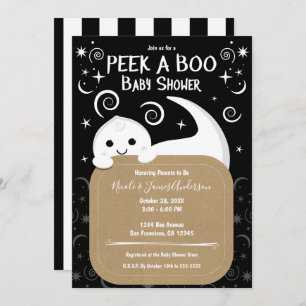 Invitación Vistazo a la Baby Shower de BOO Ghost Halloween 