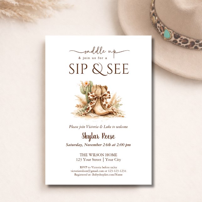 Invitación Vístete con estilo occidental chic para tomar un t (Subido por el creador)