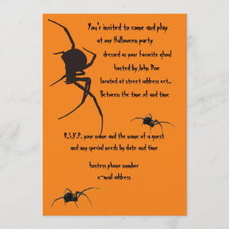 Invitación viuda negra araña