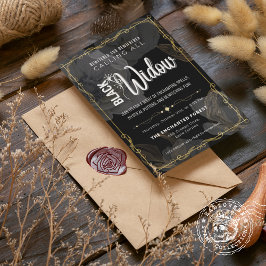 Invitación Viuda Negra Embrujada y Desconcertada