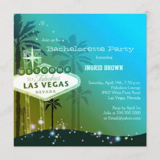 Invitación Viva la fiesta de Bachelorette en Las Vegas