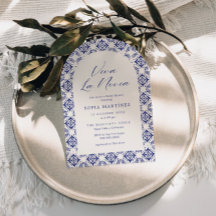 Viva La Novia Blue Talavera Ducha Bridal