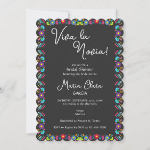 Invitación Viva la Novia Mexicana Despedida Bridal Shower