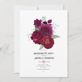 Invitación Viva Magenta Fiesta de Despedida de Soltera Floral