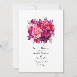 Invitación Viva Magenta Floral Bridal Shower