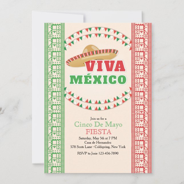 Invitación Viva México (Anverso)