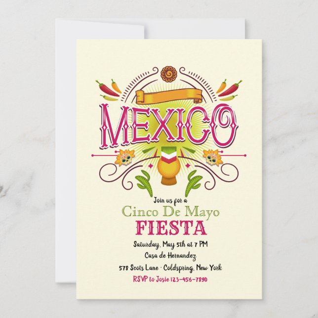 Invitación Viva México (Anverso)