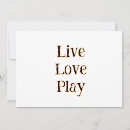 Invitación Vive ama jugar negro naranja deportes jugador mode